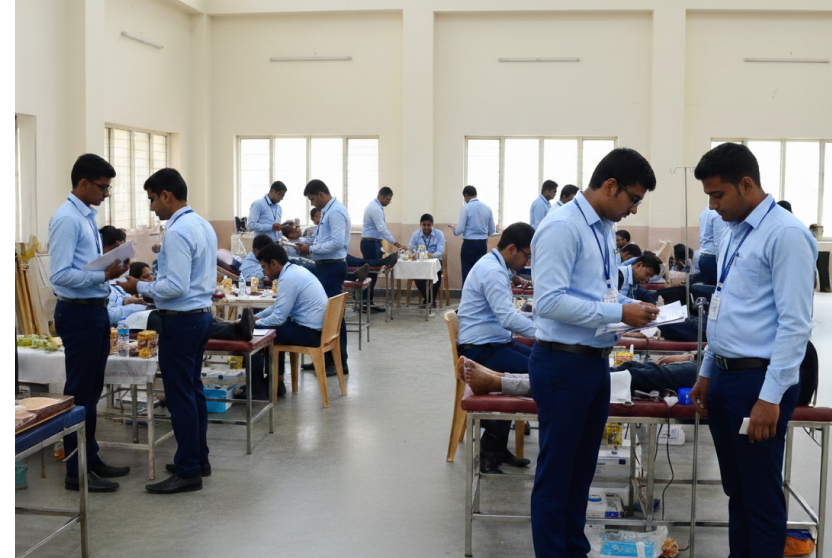 Organised blood donation camps to support community health. 